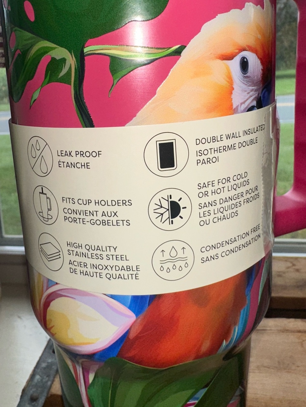 40oz. Parrot Stainless Steel Insulated Tumbler by Ashland ~ New - Picture 8 of 10
